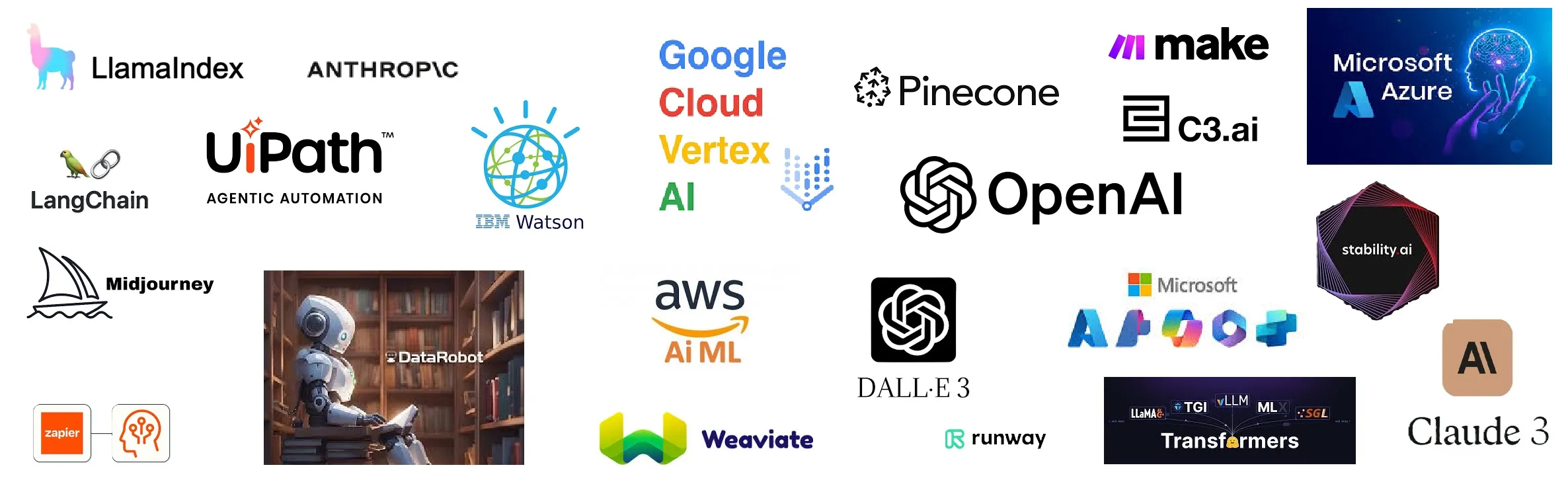 Plataformas de Inteligencia Artificial: OpenAI, Google Cloud AI, Microsoft Azure, Anthropic, IBM Watson, Hugging Face, Meta AI, NVIDIA, AWS Bedrock, Stability AI